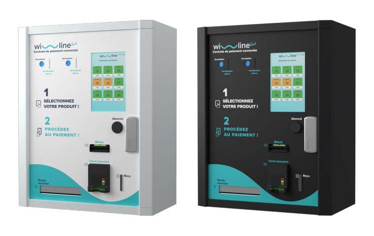 Centrale de paiement EC2E Wi-Line Touch, versions blanche et noire