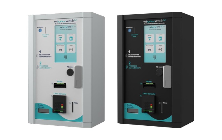 Centrale de paiement EC2E Wi-Wash Touch, versions blanche et noire